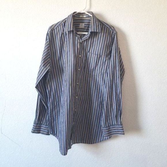 Peter Millar Men’s Multicolor Striped Button-Down Casual Shirt size Large - Picture 1 of 7